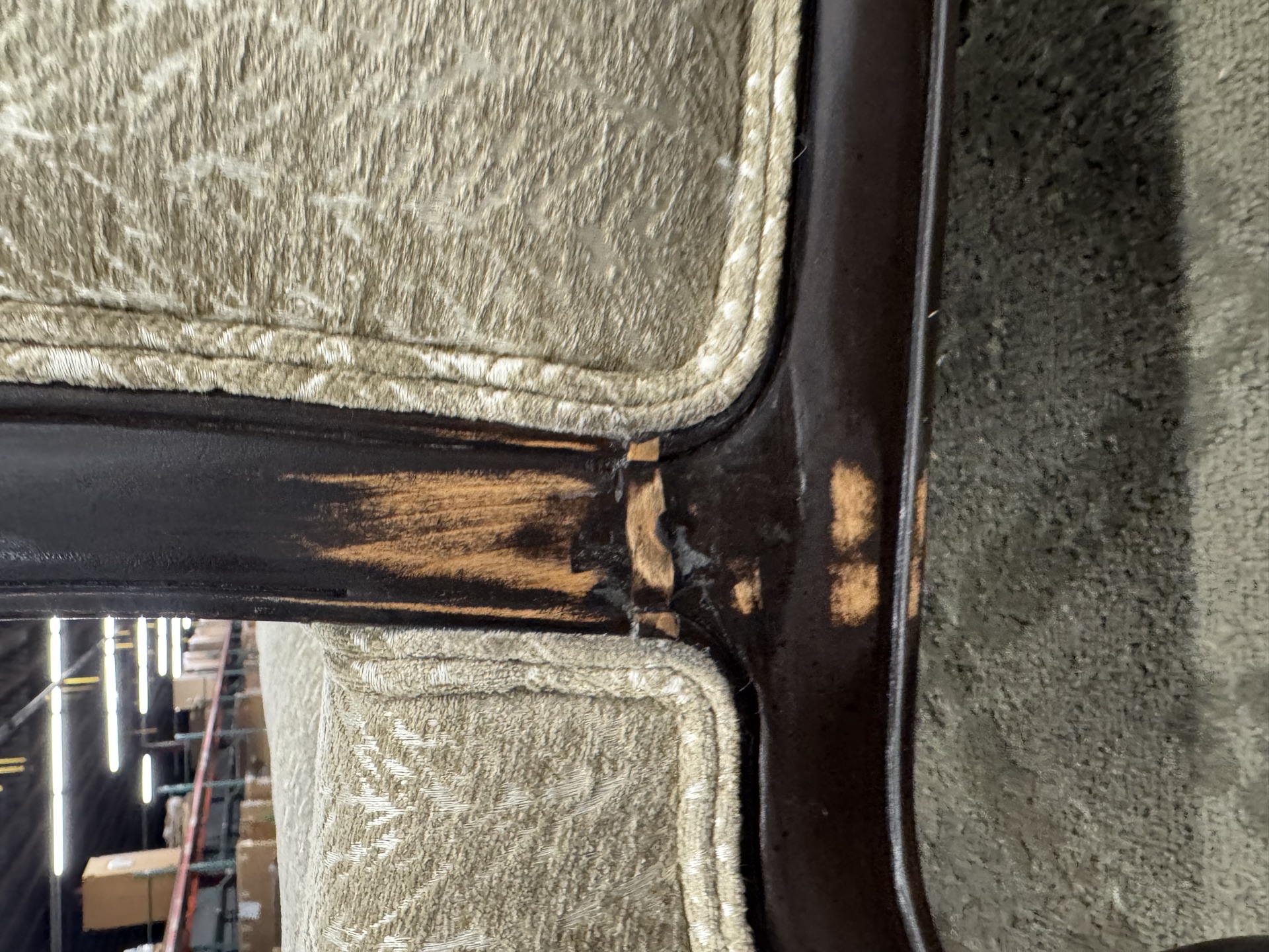 Before — chair in need of repair