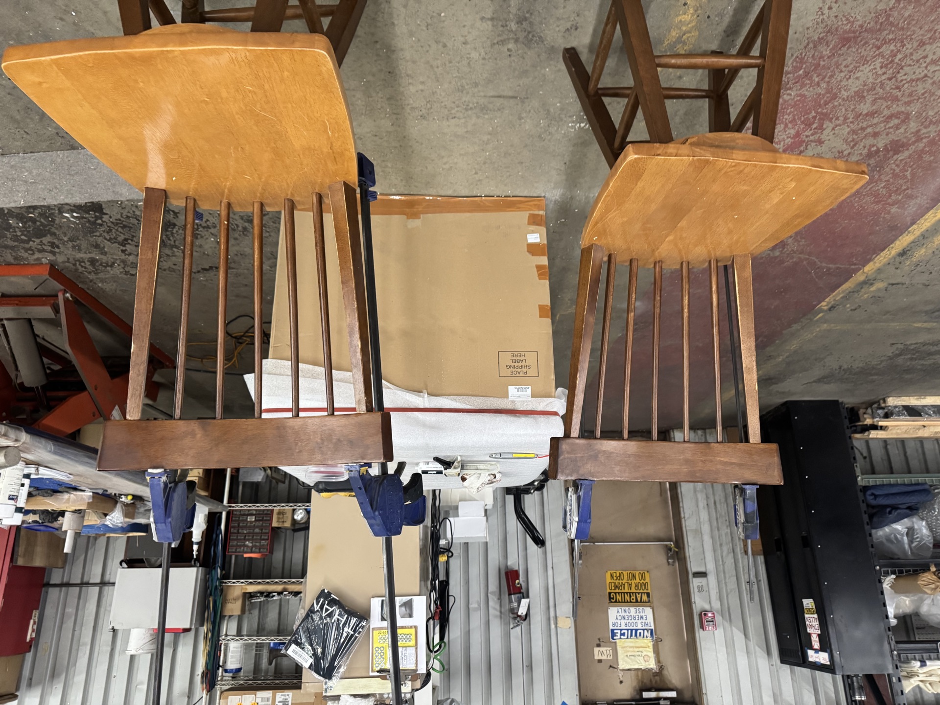 Dining chair restored and reupholstered